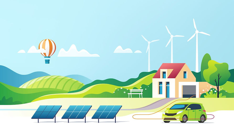 Rapid development of green energy in India.