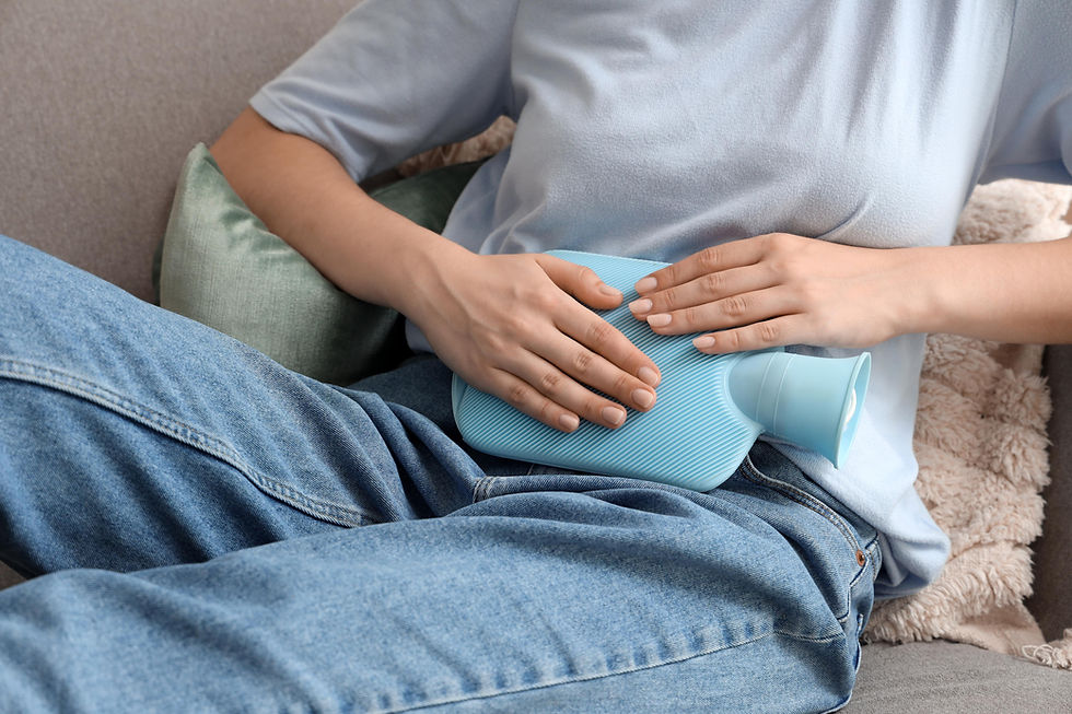 woman having a pelvic pain