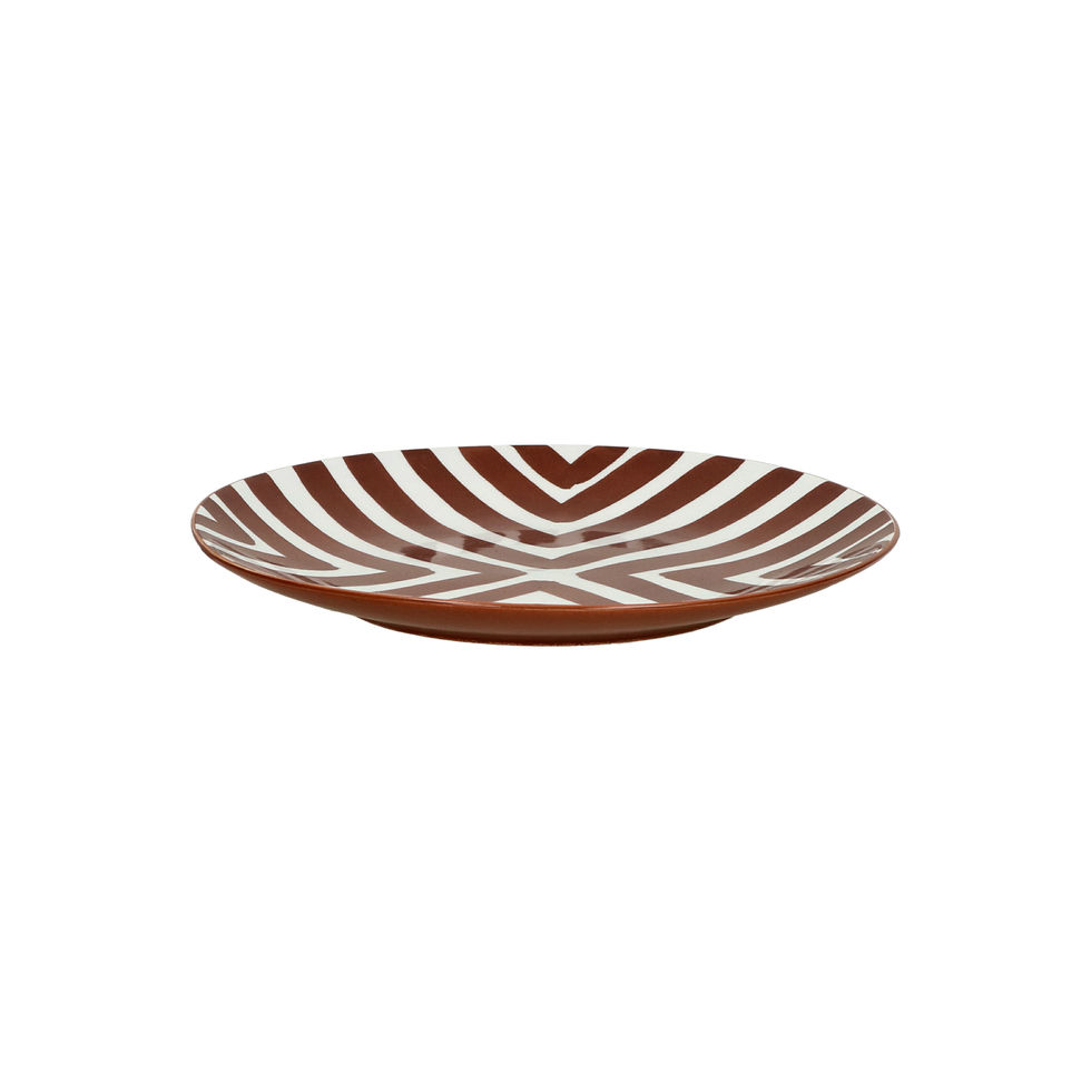 Assiette à dessert en porcelaine motif rouille AMUSE Ø22 cm