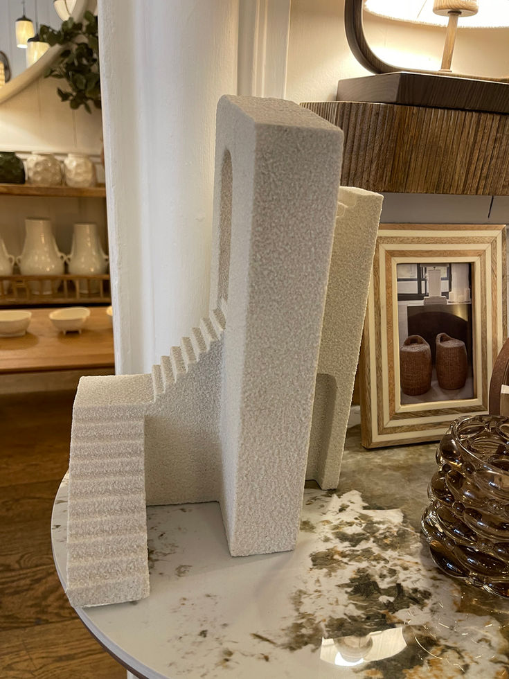 Deco Mauk objet décoration architecturale escalier arche plâtre pierre blanc