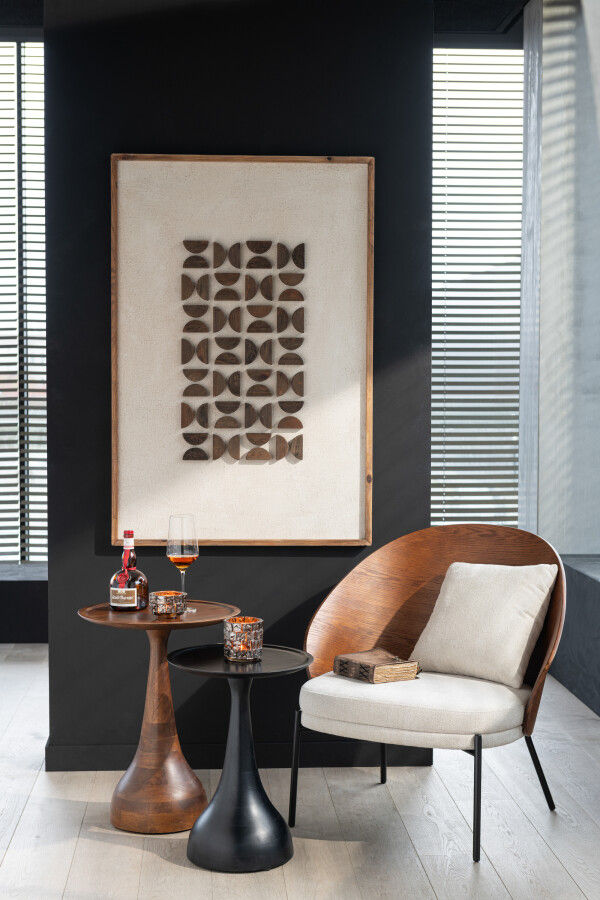 Grande décoration murale Josh en bois de pin et toile naturelle de 122 cm de hauteur – Sélection Jolipa.