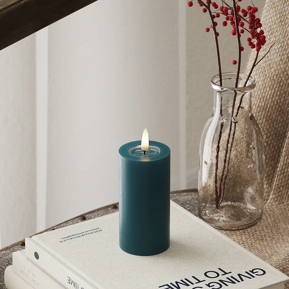 Bougie LED pétrole Deluxe Home Art Ø 5 x 10 cm avec flamme 3D