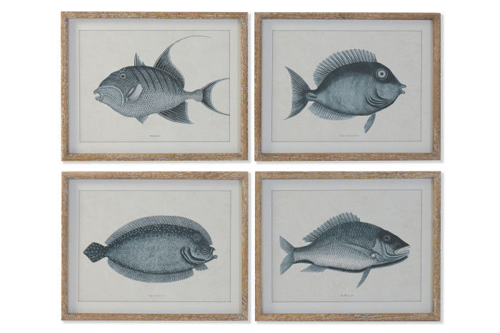 Sublimez votre intérieur avec le tableau vitré Poisson chez La Maison de Malaure. Une gravure marine raffinée de 40x50 cm, ve