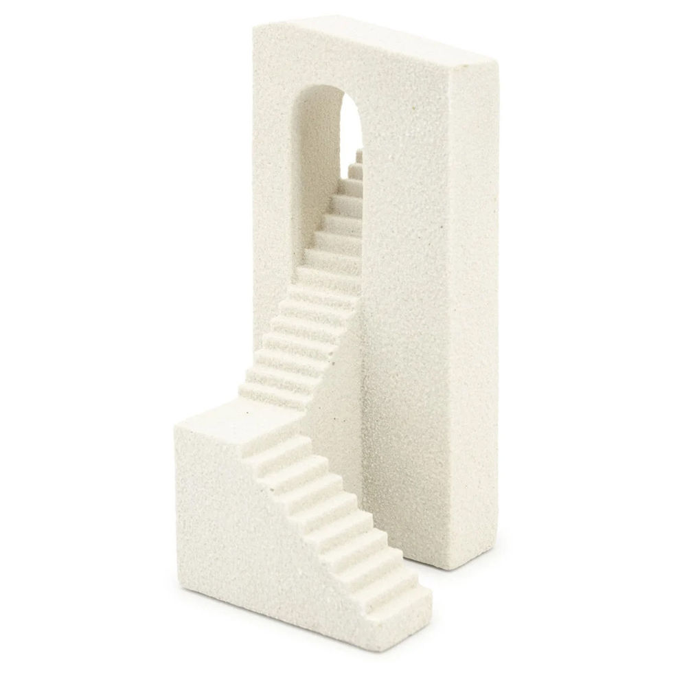 Deco Mauk objet décoration architecturale escalier arche plâtre pierre blanc
