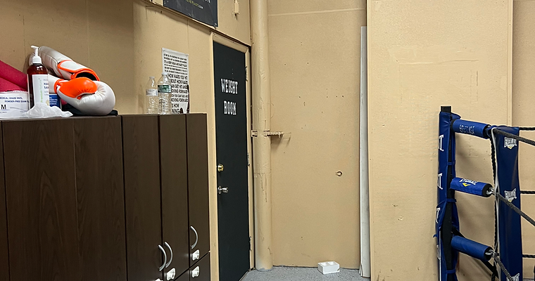 Lockers/Weight room door