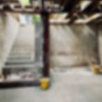 The Sponge during the construction