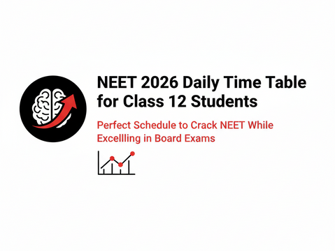 NEET 2026 daily study timetable for class 12 students
