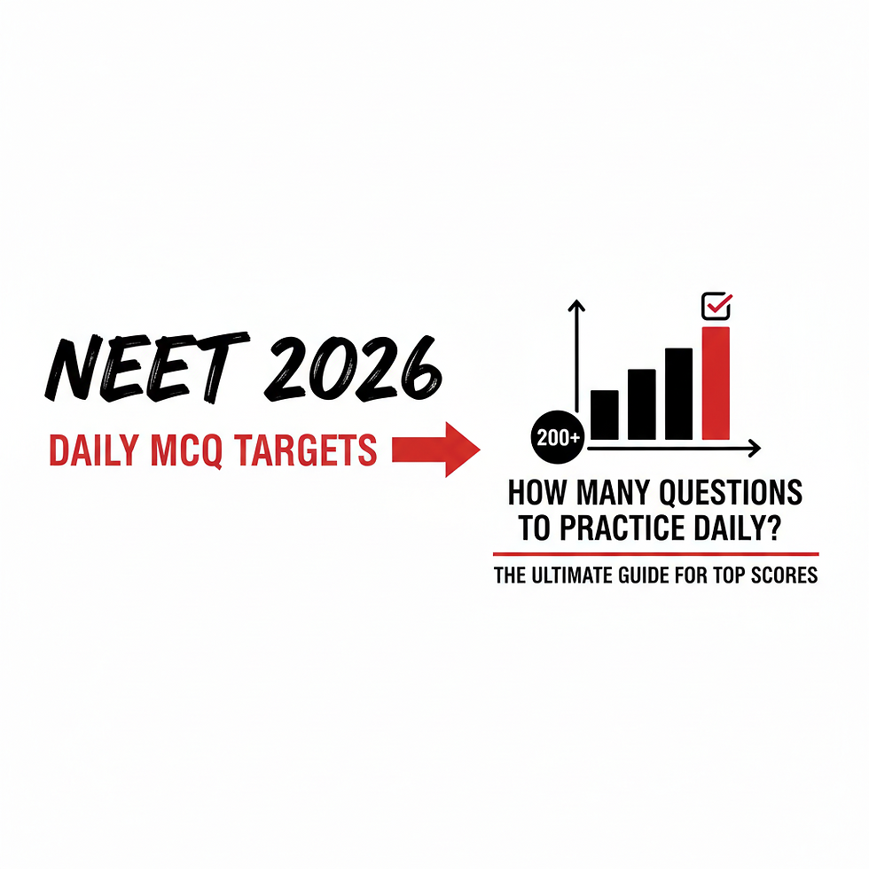 How many questions to practice daily for NEET 2026 preparation strategy with subject wise MCQ targets
