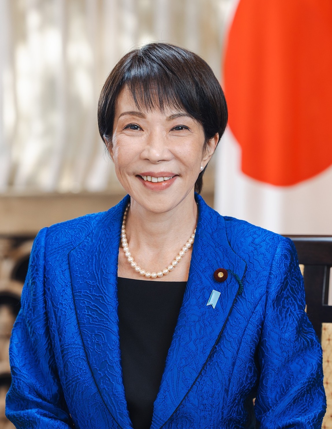 Sanae Takaichi, Prime Minister of Japan, as of 2026.