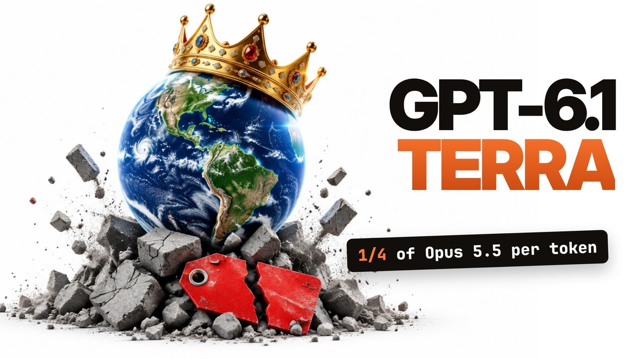 The opening frame of Coding with Sela's five-minute walkthrough of GPT-6.1 Terra, showing the video title over a laptop screen