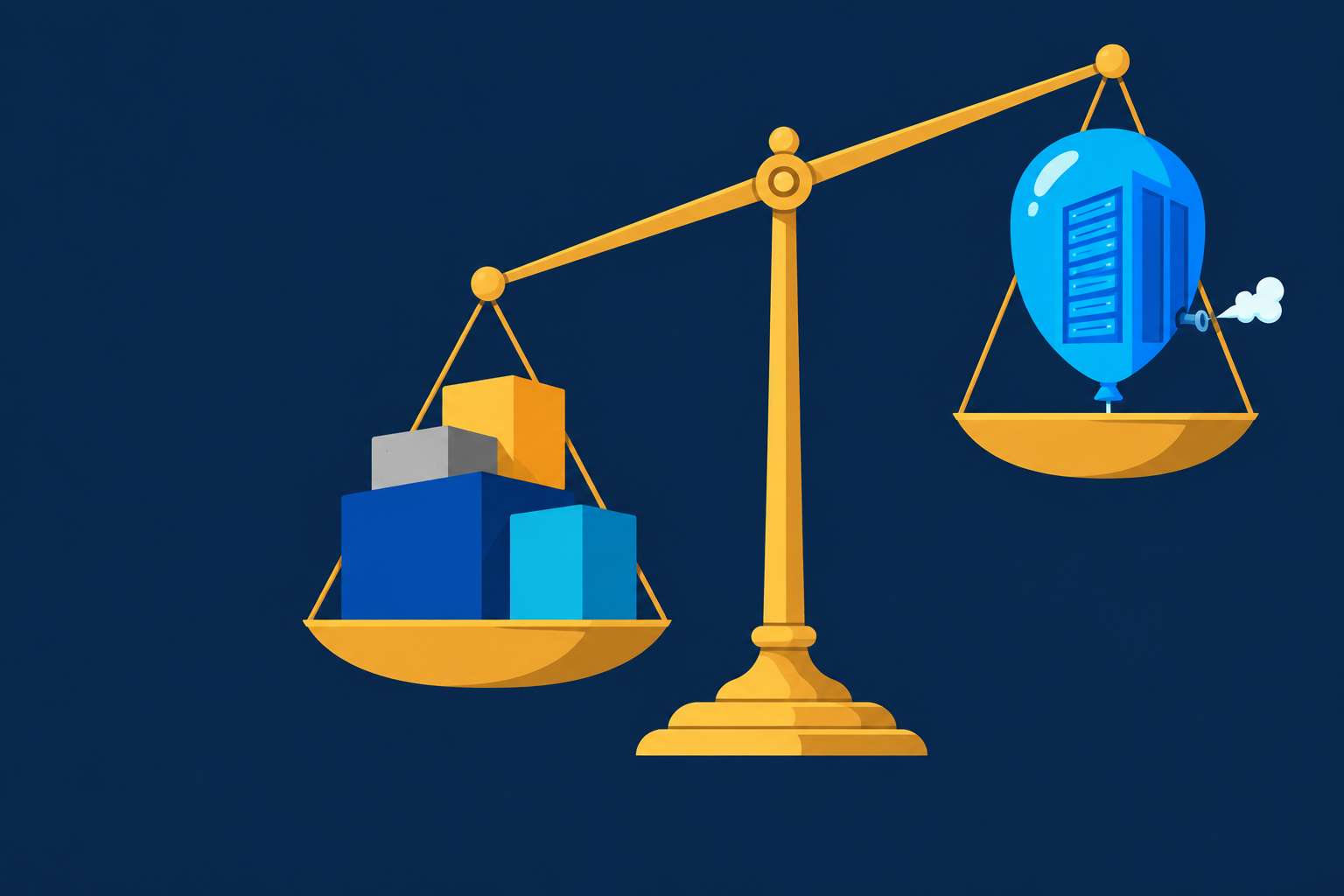 A balance scale tipped toward real capability.
