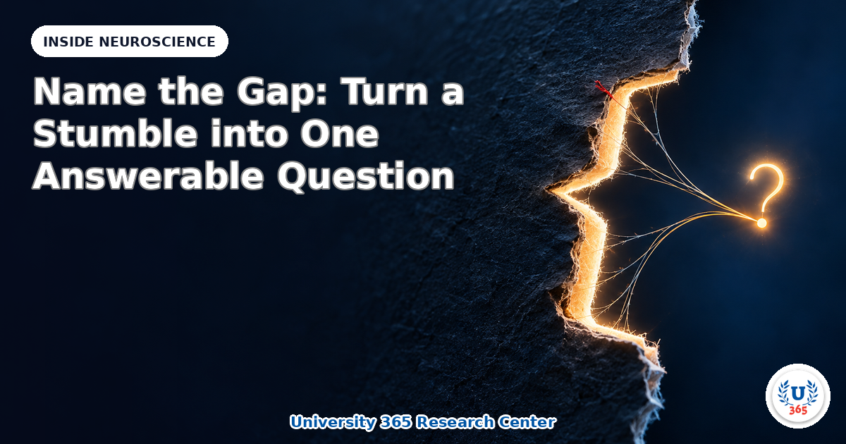 Name the Gap: Turn a Stumble into One Answerable Question