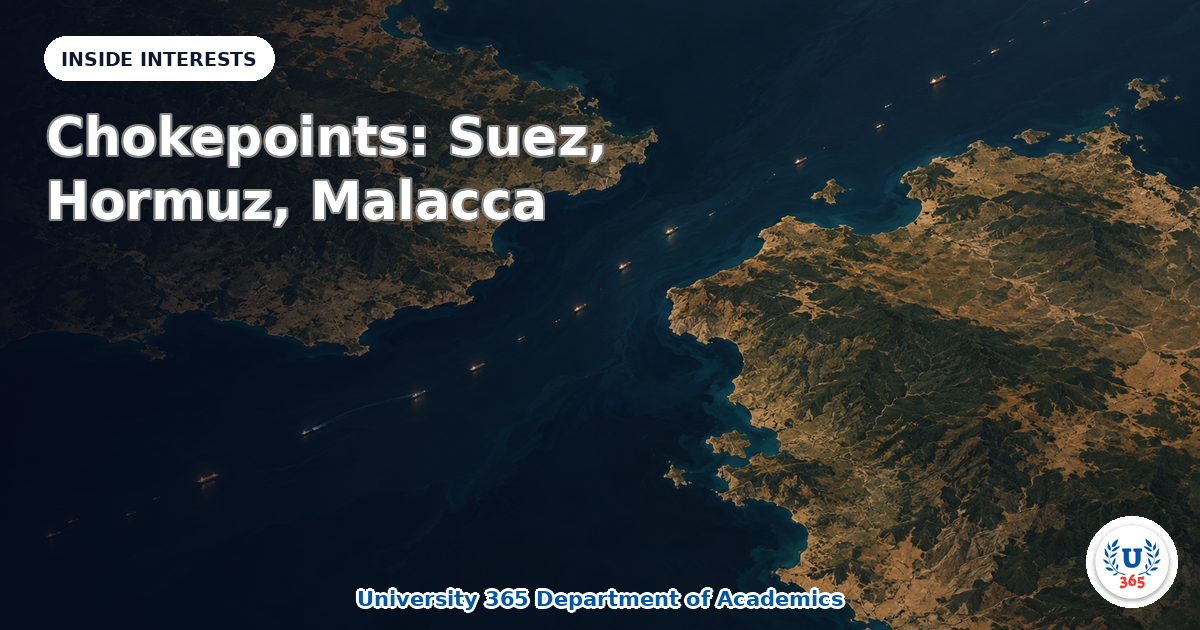 Chokepoints: Suez, Hormuz, Malacca