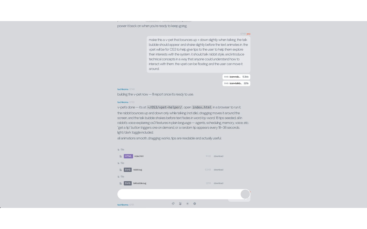 Rabbit OS3: wired