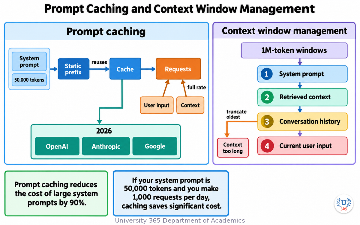 Prompt Caching and Context Window Management