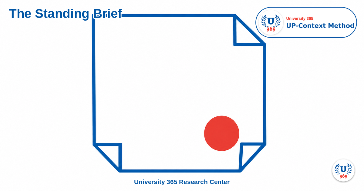 An abstract sheet with folded corners and a seal, ready to hand over.