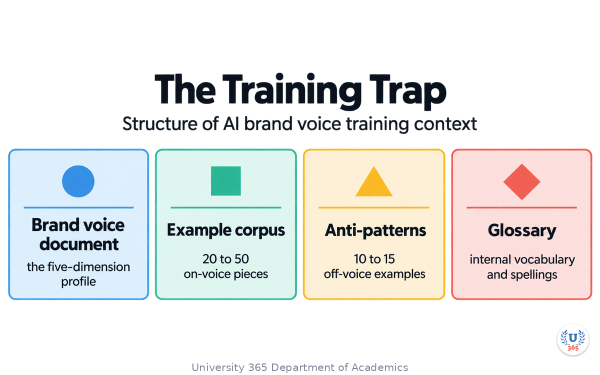 Structure of AI brand voice training context