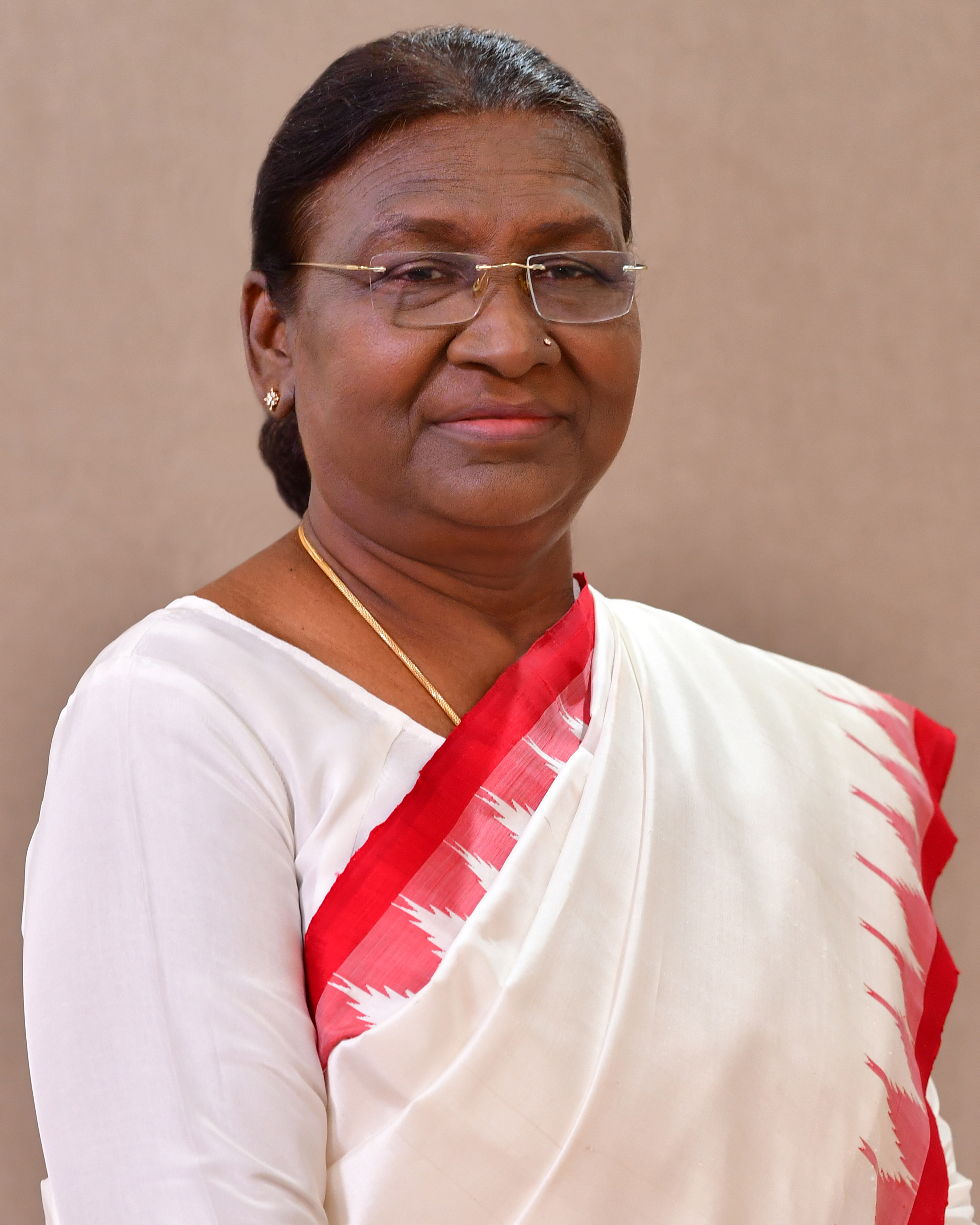 Droupadi Murmu, President of India, as of 2026.