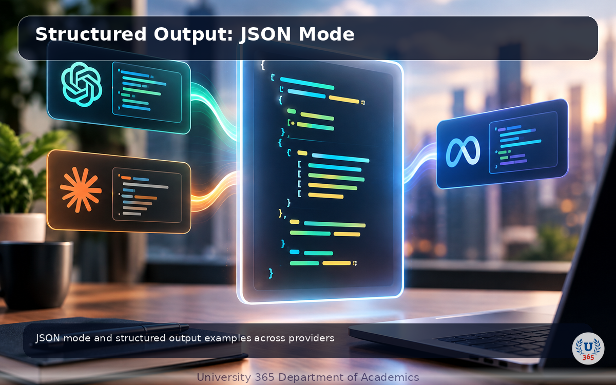 JSON mode and structured output examples across providers