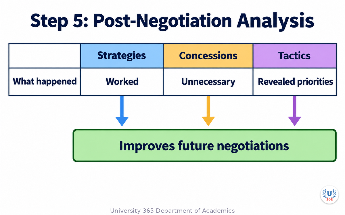Step 5: Post-Negotiation Analysis