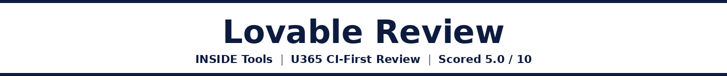 Lovable Review