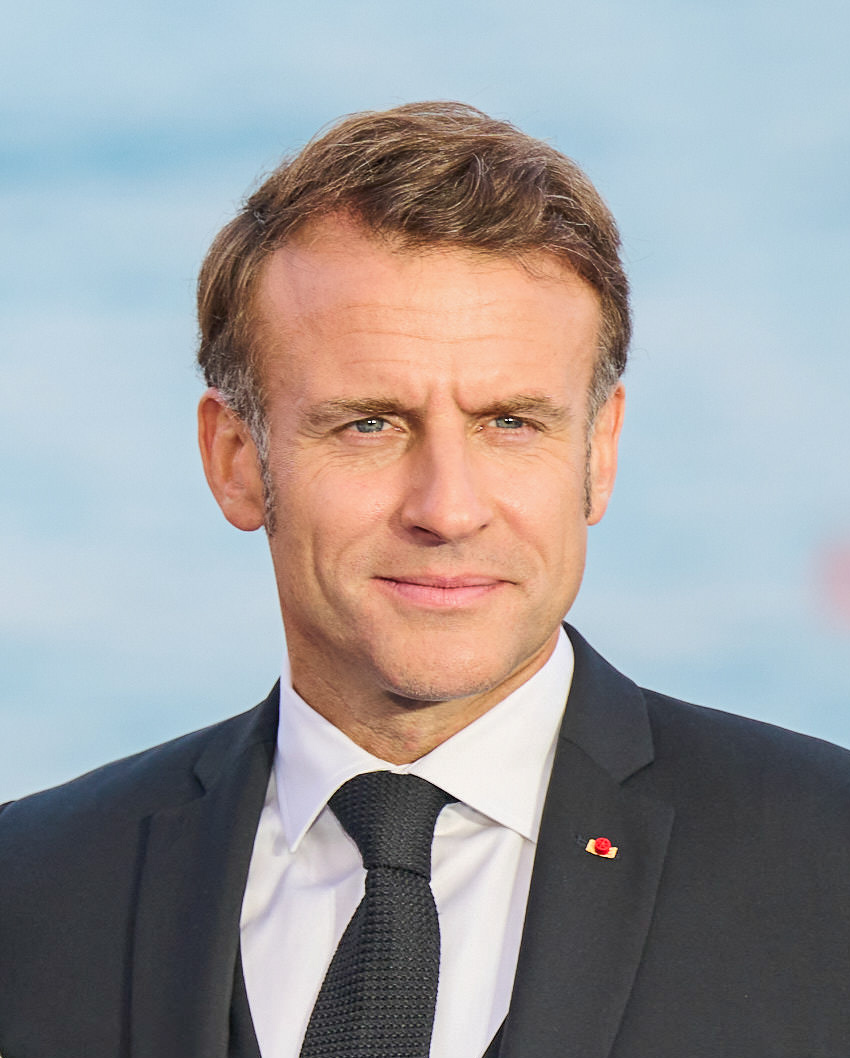 Emmanuel Macron, President of the French Republic, as of 2026.