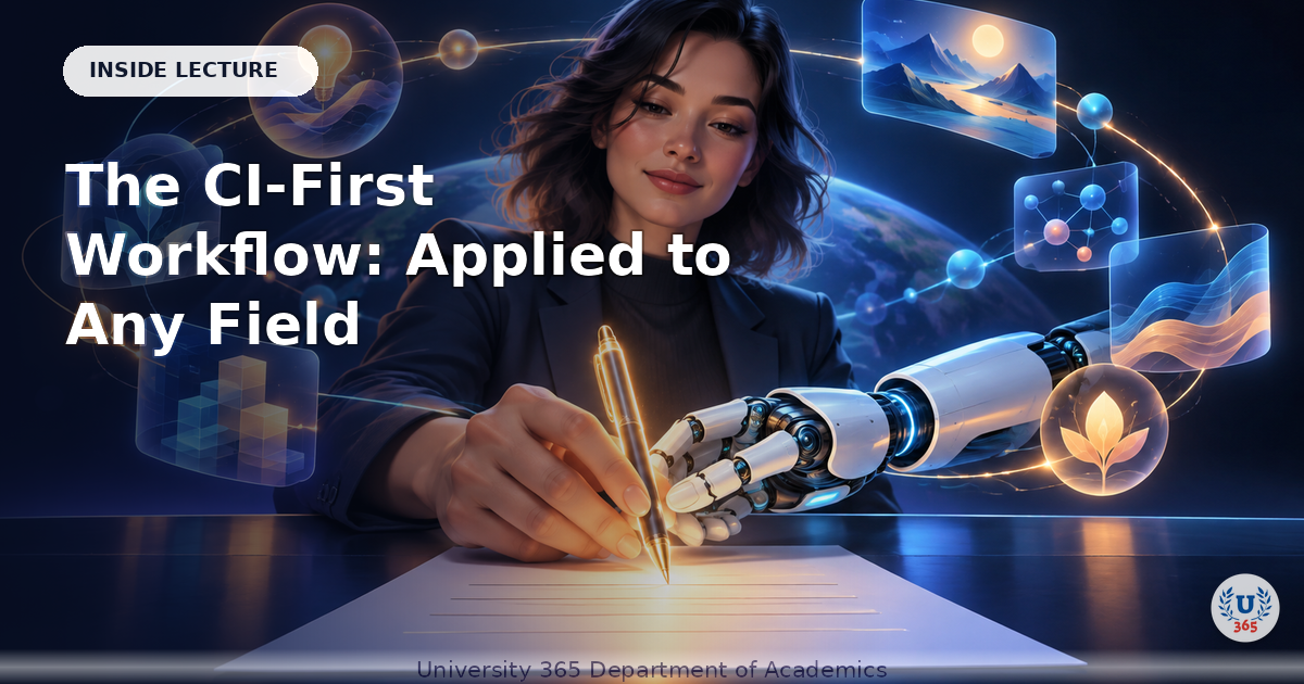 The CI-First Workflow: Applied to Any Field