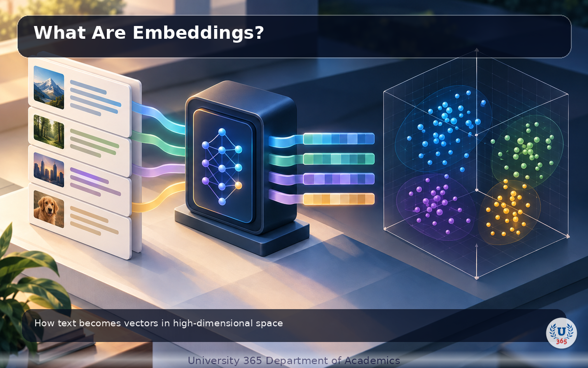 How text becomes vectors in high-dimensional space