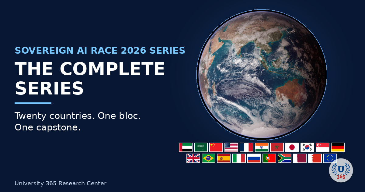 Sovereign AI Race 2026 series: twenty countries, one bloc, one capstone.