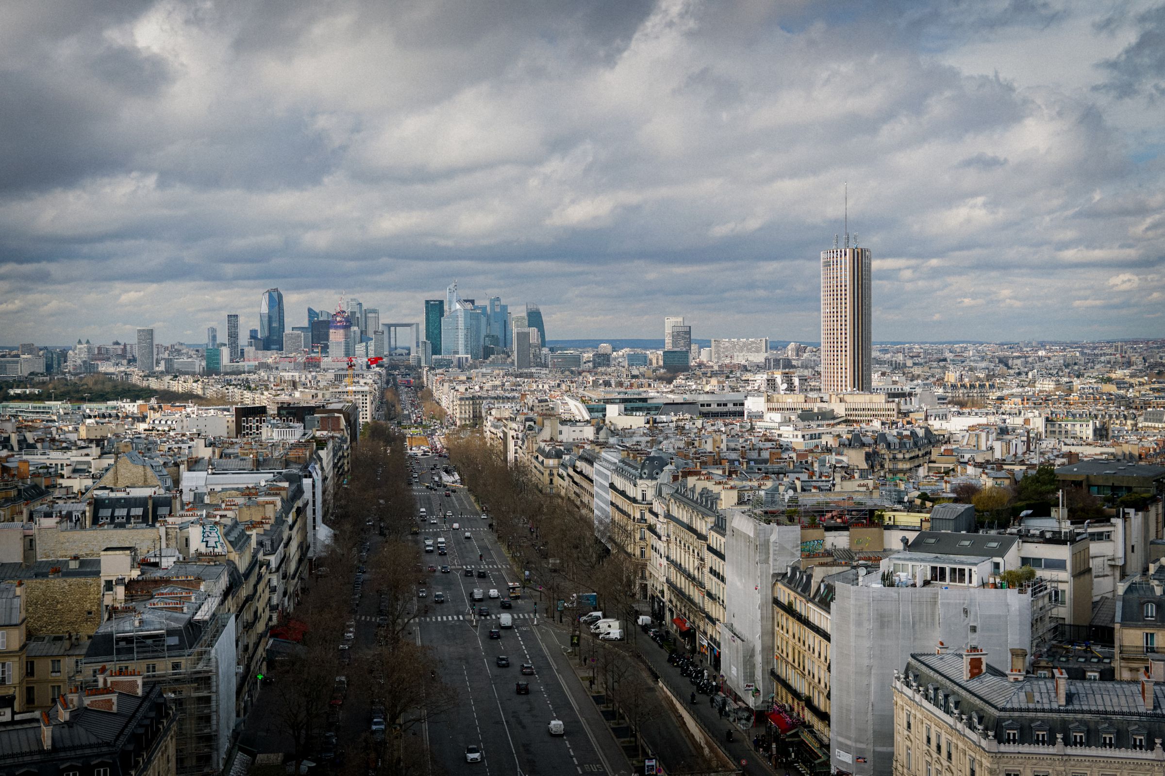 Paris, with the La Defense business district skyline.