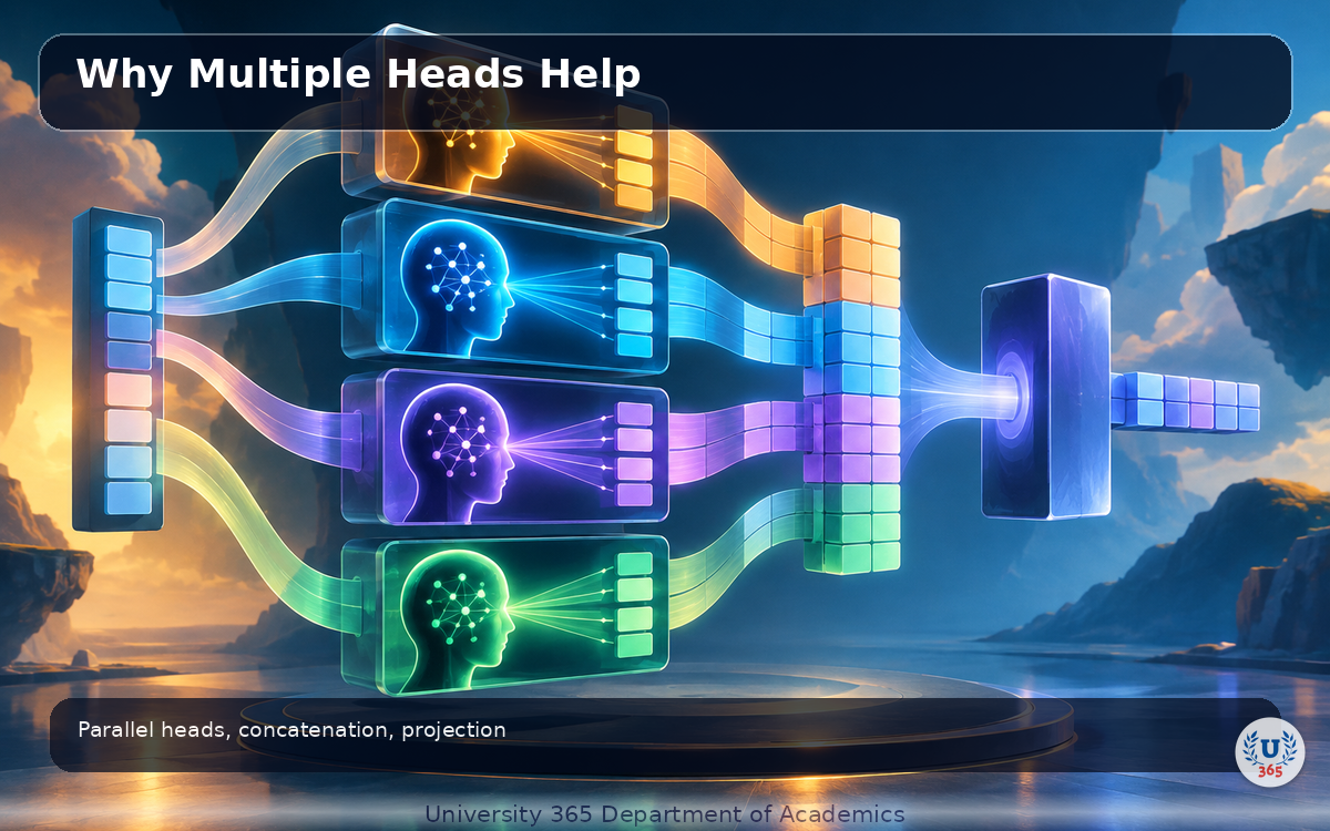 Parallel heads, concatenation, projection