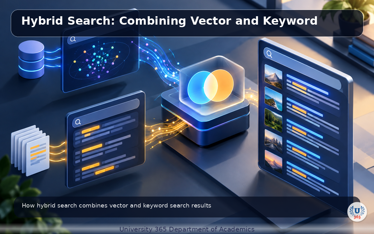 How hybrid search combines vector and keyword search results
