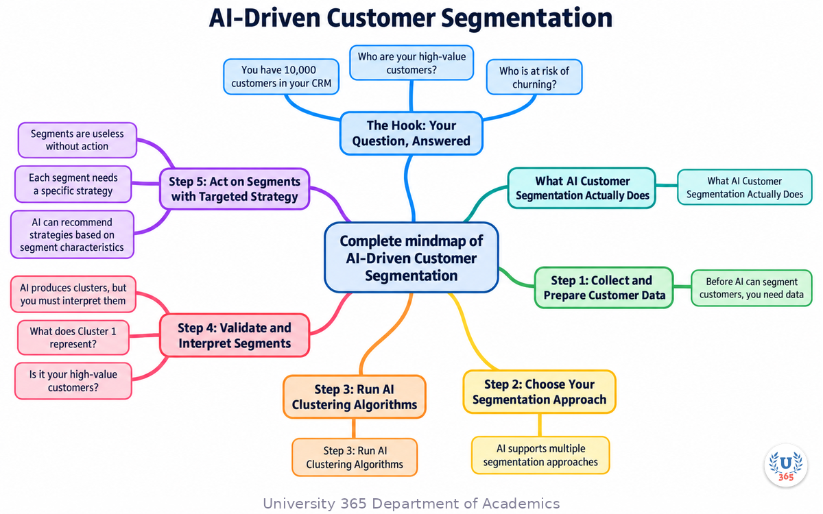Complete mindmap of AI-Driven Customer Segmentation