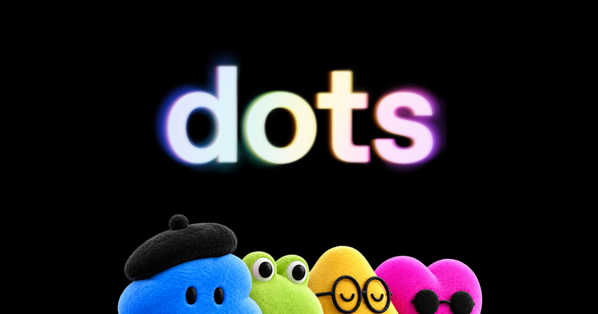 The vendor's own artwork for dots: the OpenAI wordmark beside the always-on agent announcement and its cloud-computer visual