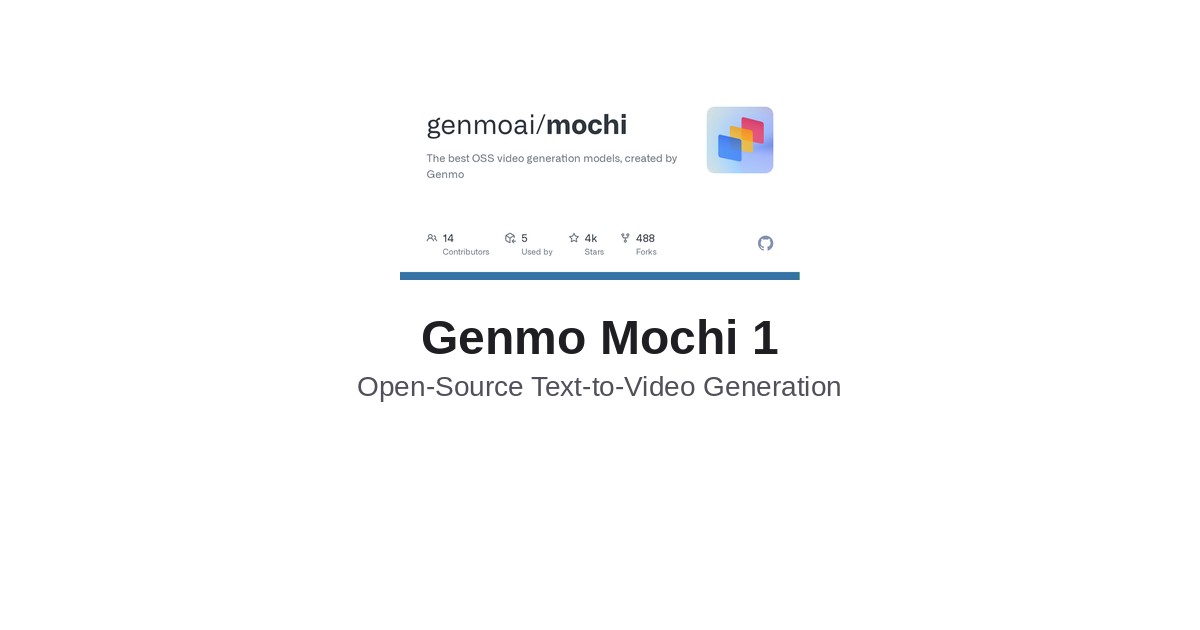 Genmo Mochi 1 open-source text-to-video generation platform hero image