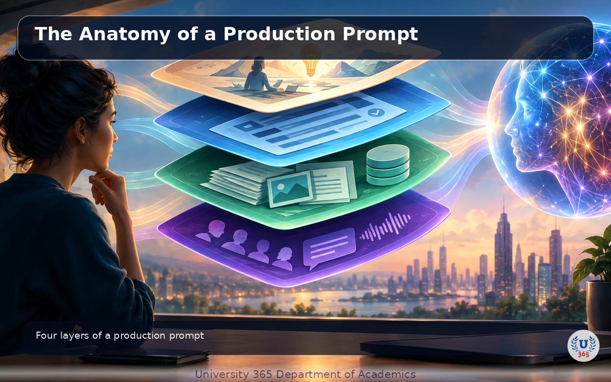 Four layers of a production prompt