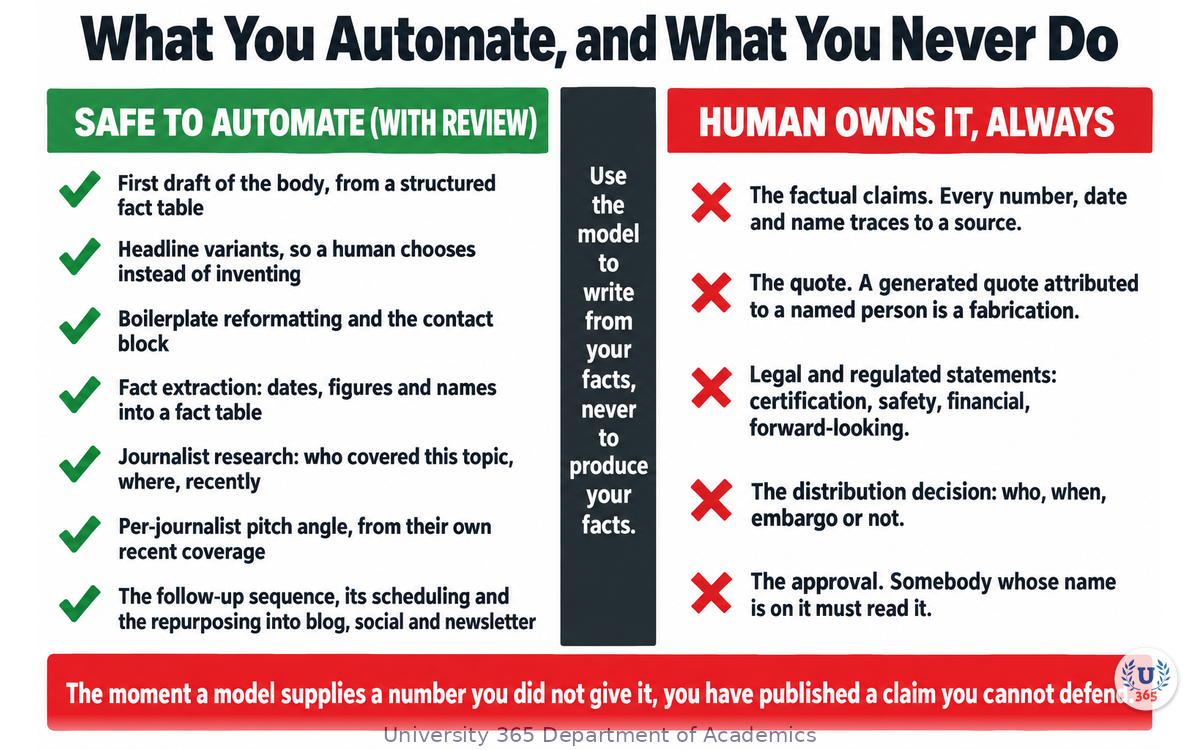 What is safe to automate and what a human must always own