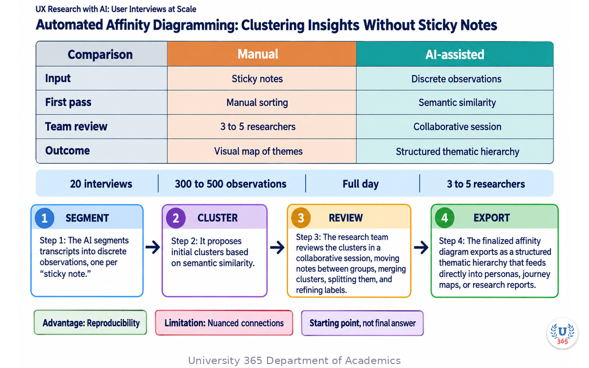 Automated Affinity Diagramming: Clustering Insights Without Sticky Notes