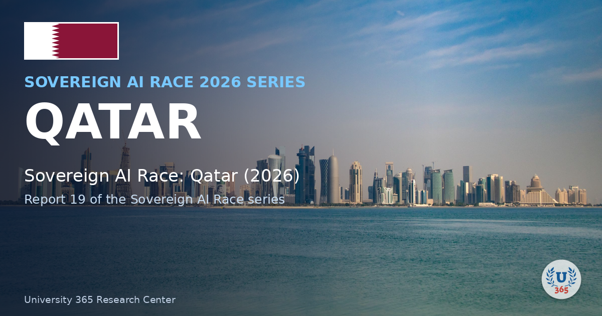 Sovereign AI Race: Qatar (2026). The Doha skyline. University 365 Research Center.
