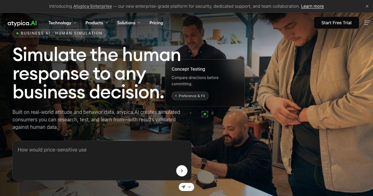 The atypica.AI research platform, the product this review scores