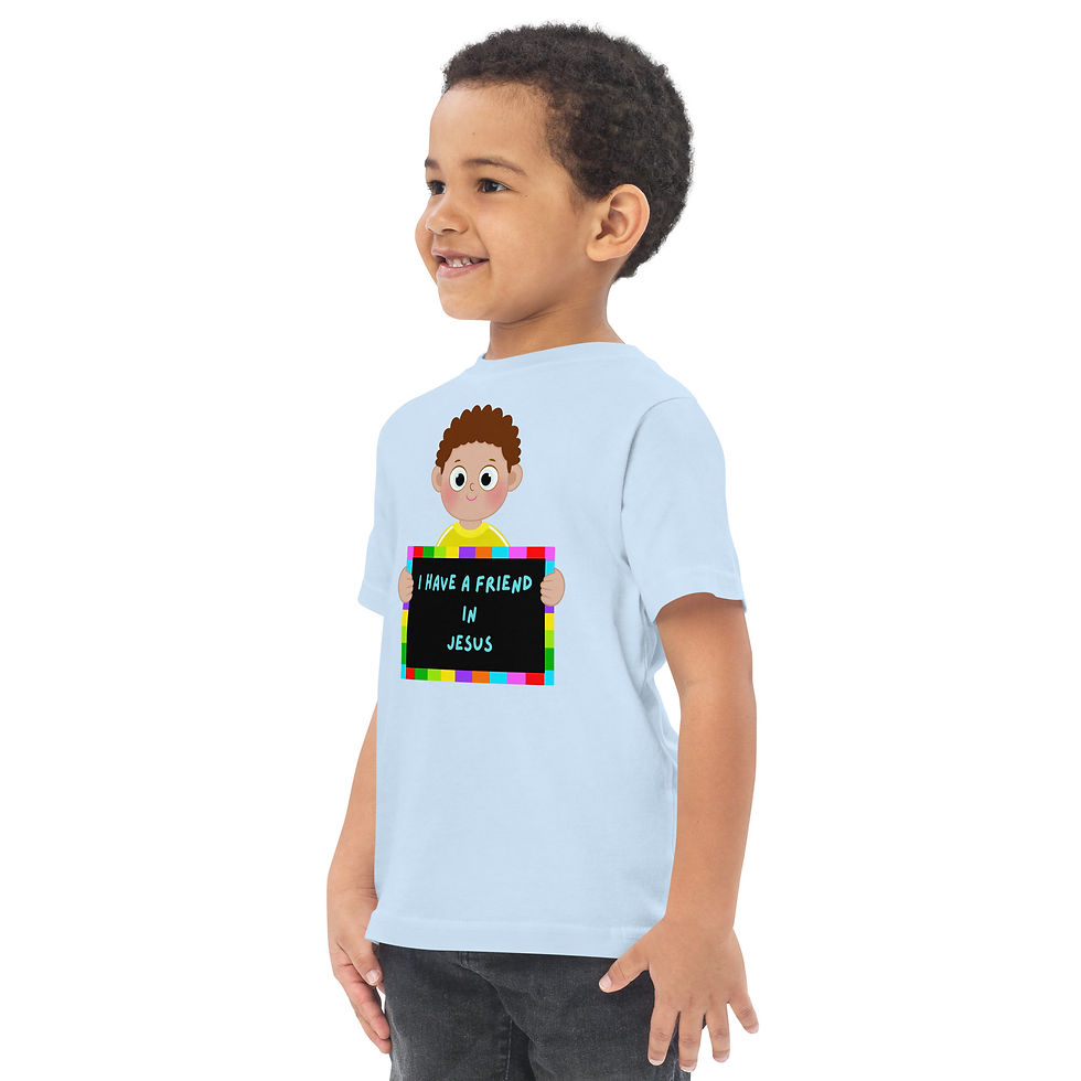 Thumbnail: I Have a Friend in Jesus boy Toddler jersey t-shirt