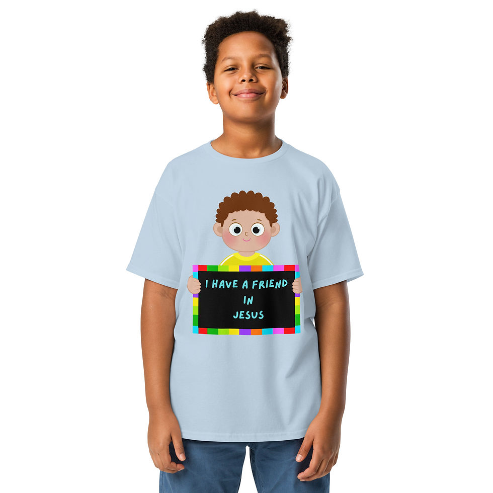 Thumbnail: I Have a Friend in Jesus boy Youth classic tee