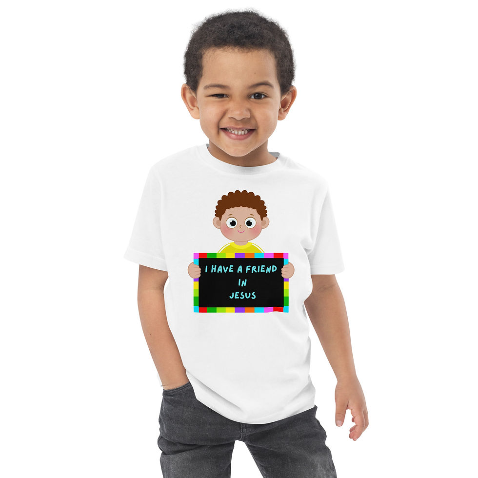 Thumbnail: I Have a Friend in Jesus boy Toddler jersey t-shirt