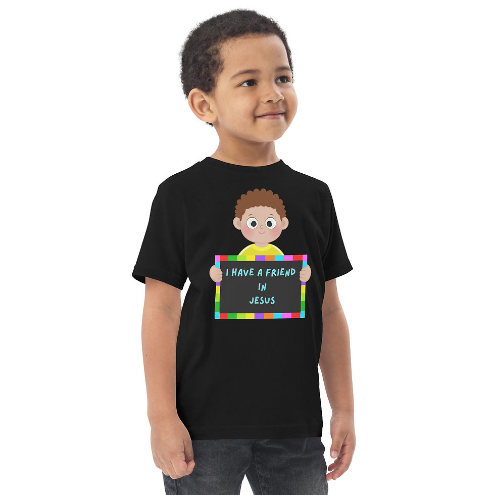 Thumbnail: I Have a Friend in Jesus boy Toddler jersey t-shirt