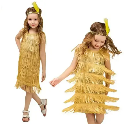 Thumbnail: 1920s Flapper Fringe Costume for young girls
