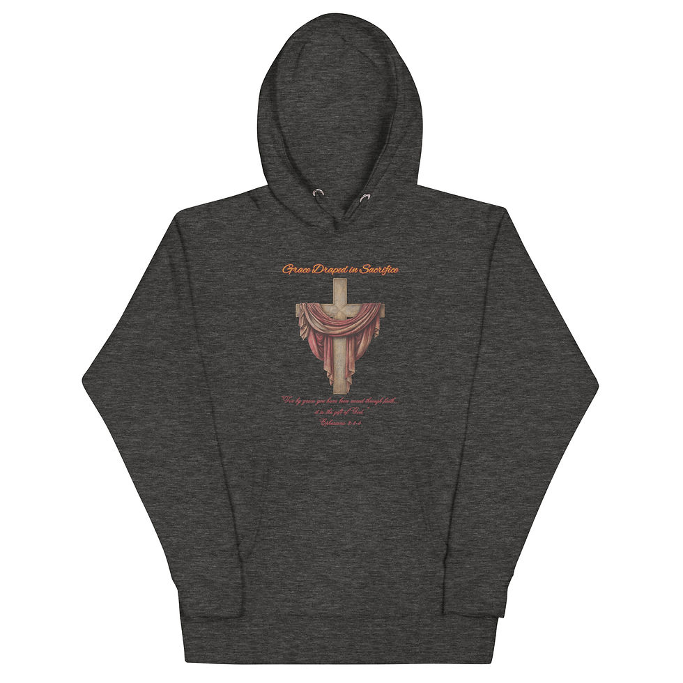 Thumbnail: Grace Draped in Sacrifice Unisex Hoodie
