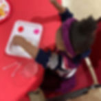 Painting Hearts at our Agape Feast