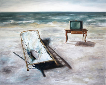 lost in thought 50,  2015, Öl/Lw, 120 x 150 cm     