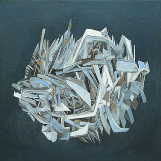 Schrott 30, 2022, Öl/Lw, 50x50 cm