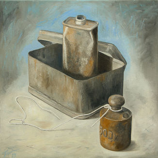 Altes Eisen 20, 2019, Öl/Lw, 50 x 50 cm